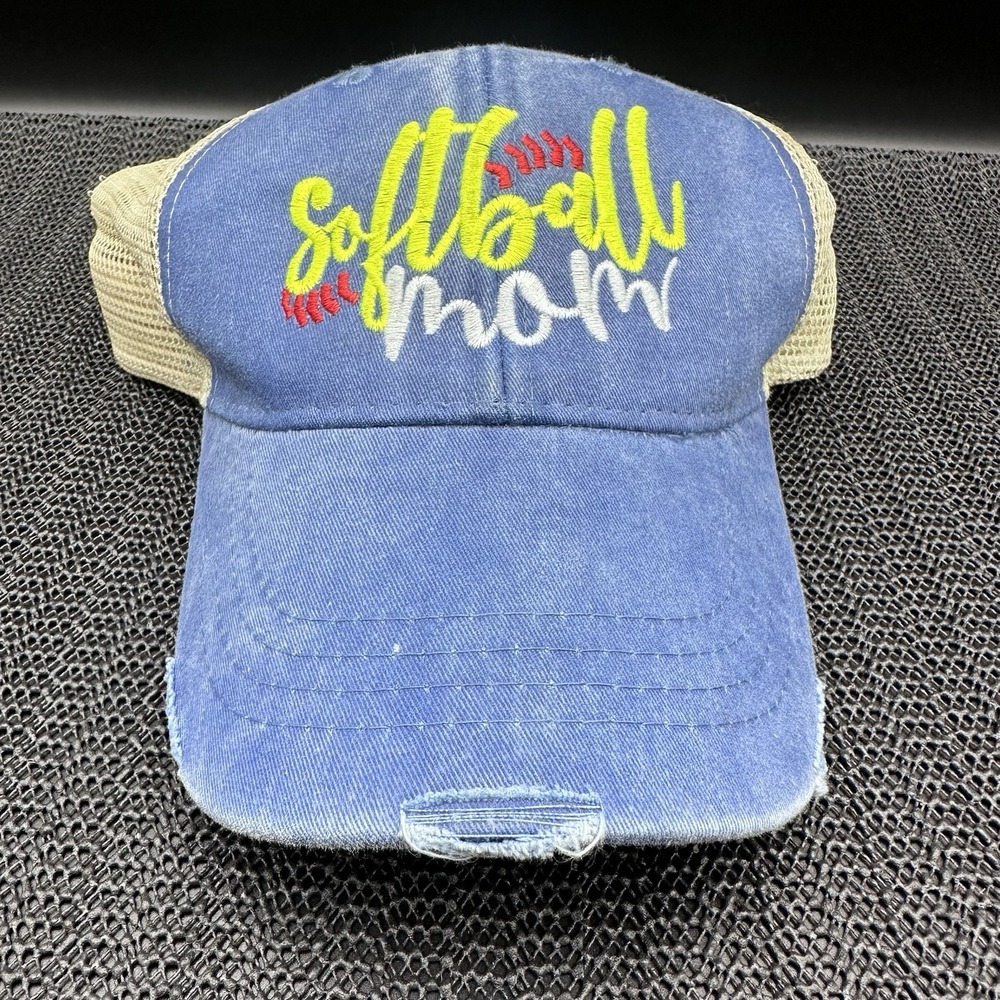 Adam's Upscale Distressed Softball Mom Trucker Hat Snap Back